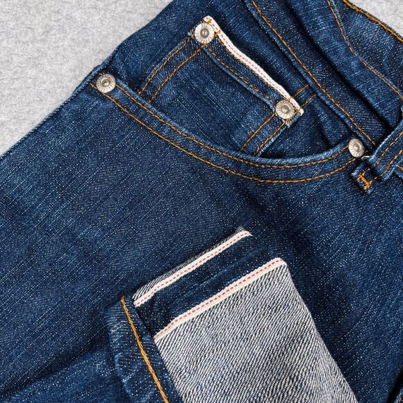 Naked & Famous Jeans Mens 29 (28 x 29) Golden Hour Slub Stretch Selvedge Denim - Picture 9 of 16